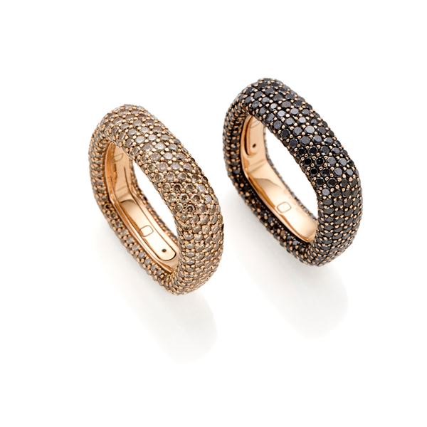 Due anelli in oro e diamanti  - Asta GIOIELLI, OROLOGI E LUXURY GOODS - Faraone Casa d'Aste