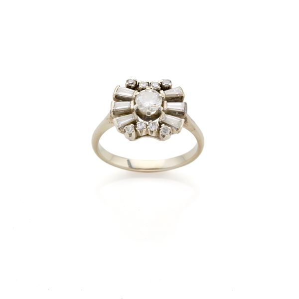 Gold and diamond ring