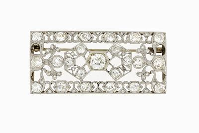 Spilla in Oro Bianco e Diamanti