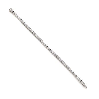 Bracciale tennis in oro bianco 18 Kt con diamanti