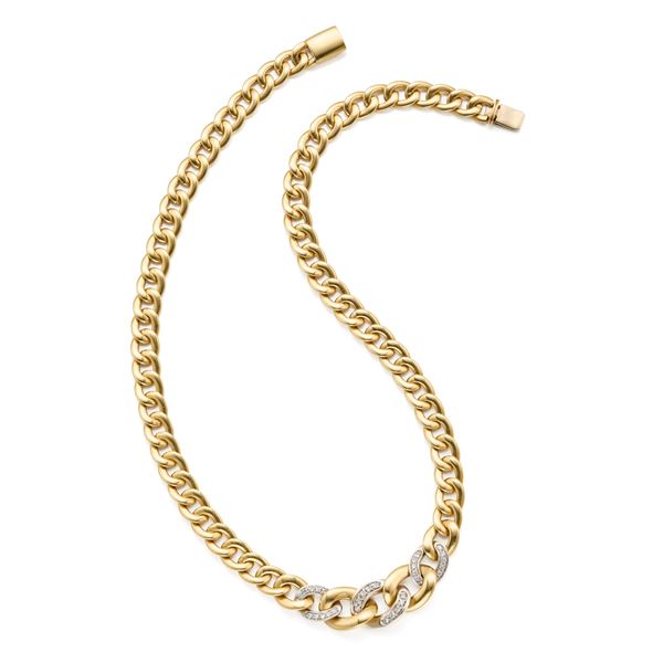 Gold and diamond necklace