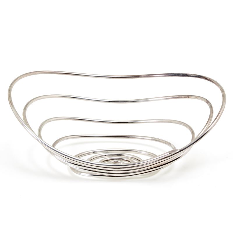 Portafrutta Sabattini in metallo argentato