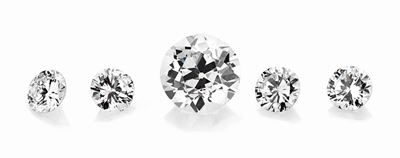 Lotto Composto da 5 Diamanti Tagli Misti