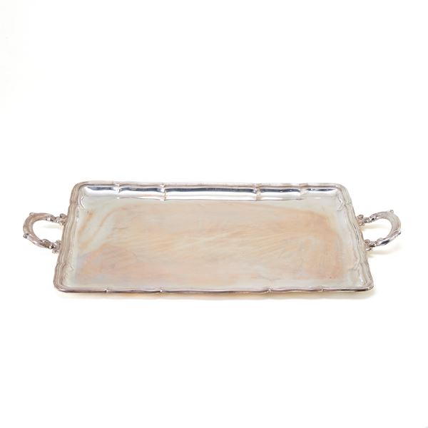 Two-handled silver tray