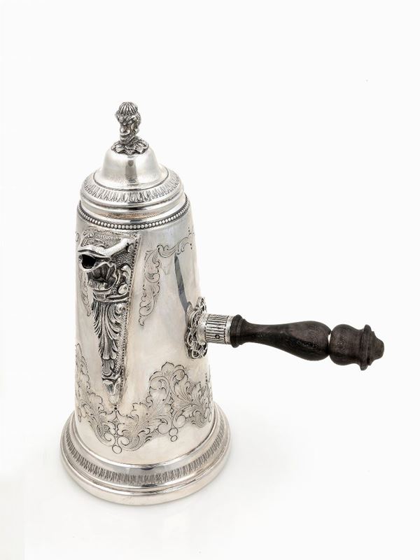 Caffettiera in argento lavorato  - Asta ASTA A TEMPO / ASTA N. 9 - Faraone Casa d'Aste