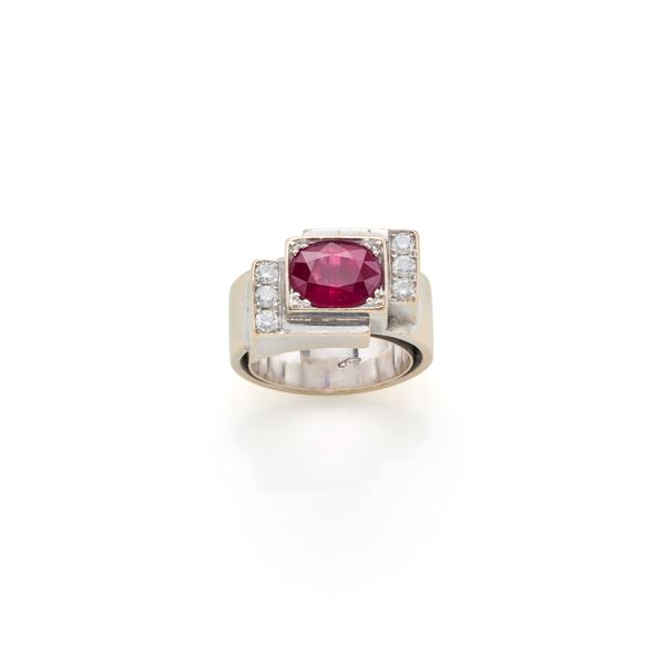White gold ring