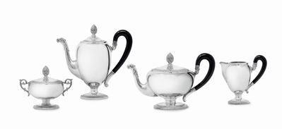 Servizio da Thè/caffè Composto da 4 Pezzi in Argento