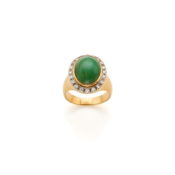 Gold ring with turquoise