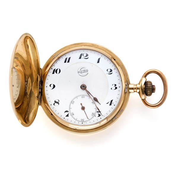 Election gold savonette pocket watch