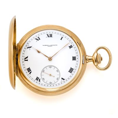 Vacheron Constantin, Orologio da tasca savonette in oro giallo 18 Kt
