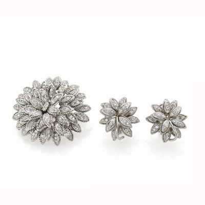 Parure Spilla e Orecchini con Diamanti