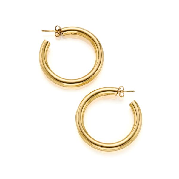 Gold hoop earrings