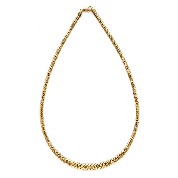 Gold groumette necklace