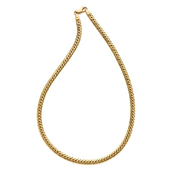 Gold groumette necklace