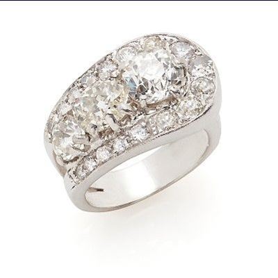 Anello Oro Bianco e Diamanti