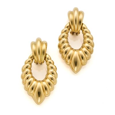 Orecchini in oro giallo 18 Kt, pendenti
