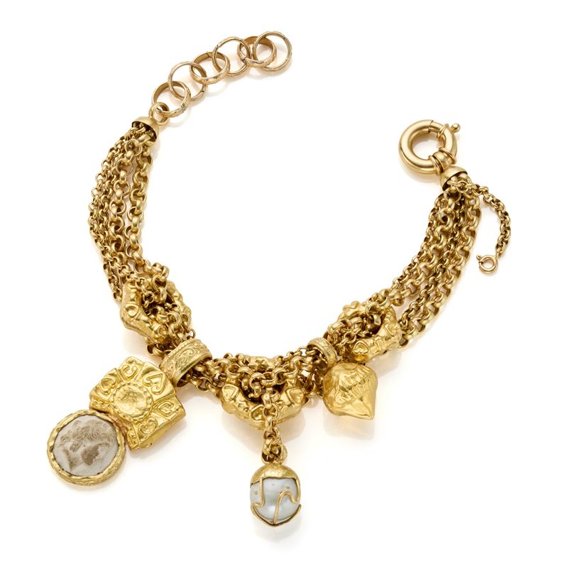 Giuseppina Fermi Gioielli, Bracciale in oro giallo 18 Kt con perla bianca