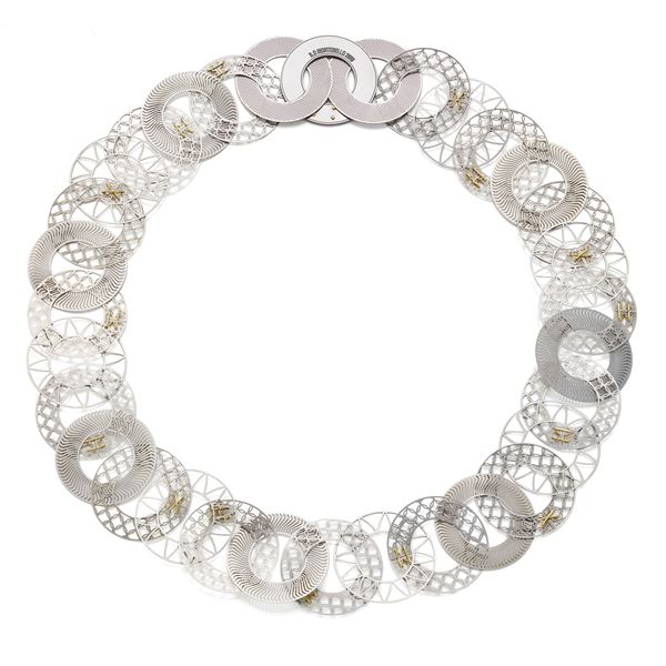 Montebello necklace in steel and gold 