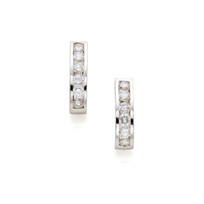 Missiaglia, Orecchini in oro bianco 18 Kt con diamanti