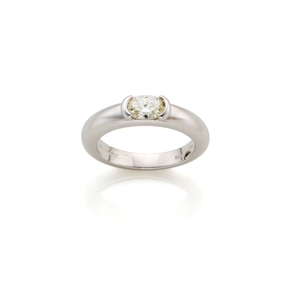 Missiaglia gold ring with diamond 