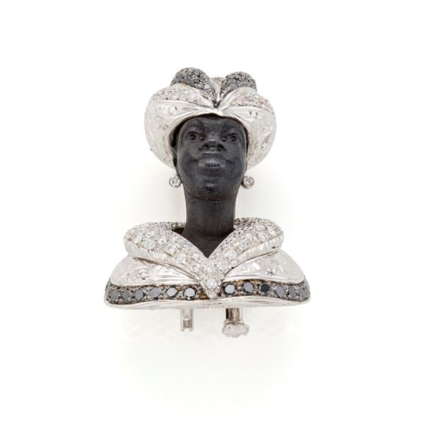 Missiaglia brooch in gold and diamonds 