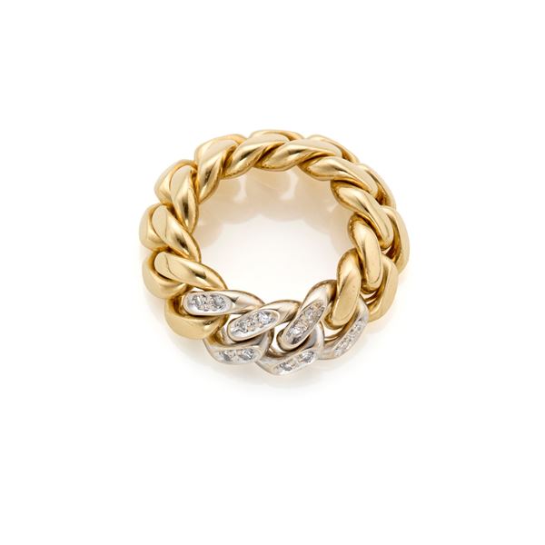 Pomellato gold and diamond ring