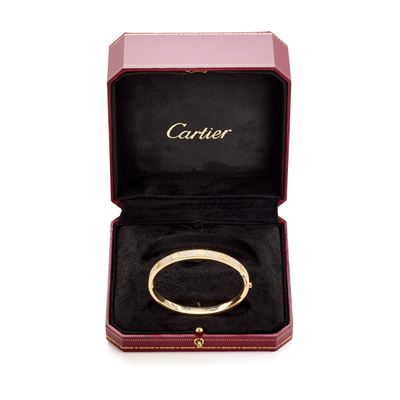 Bracciale Love in oro giallo 18 Kt con diamanti