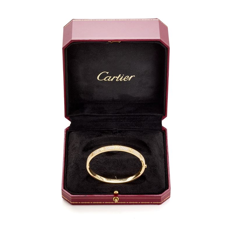 Cartier - Bracciale Love in oro giallo 18 Kt con diamanti