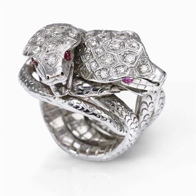 Anello Serpenti con Brillanti