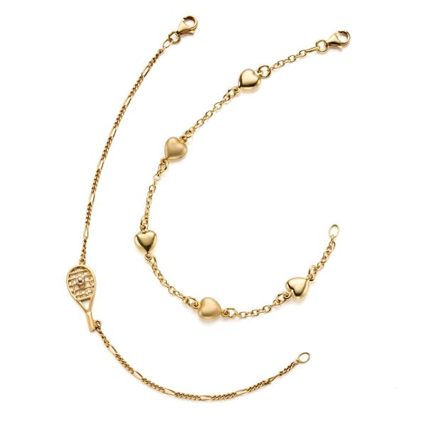 Due bracciali in oro 