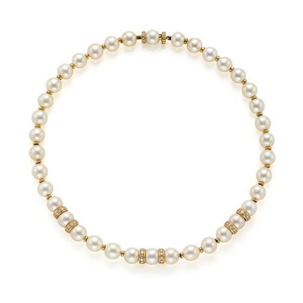 Missiaglia gold and pearl necklace 