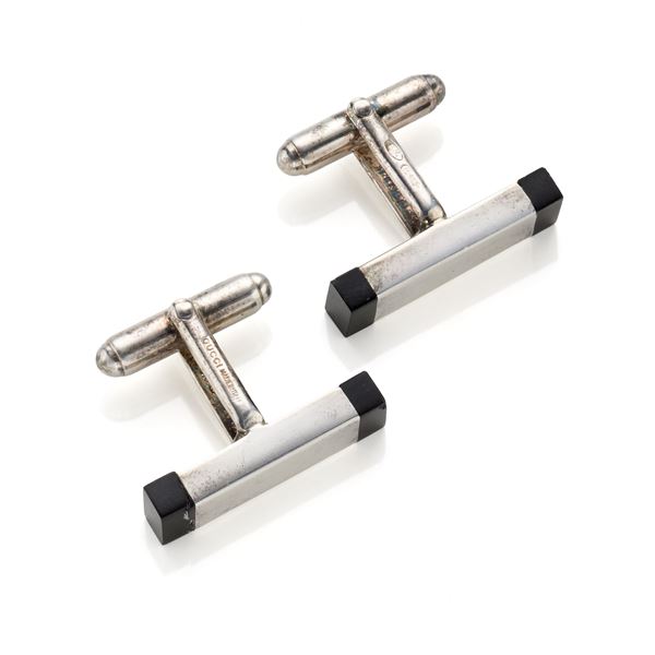 Silver Gucci cufflinks