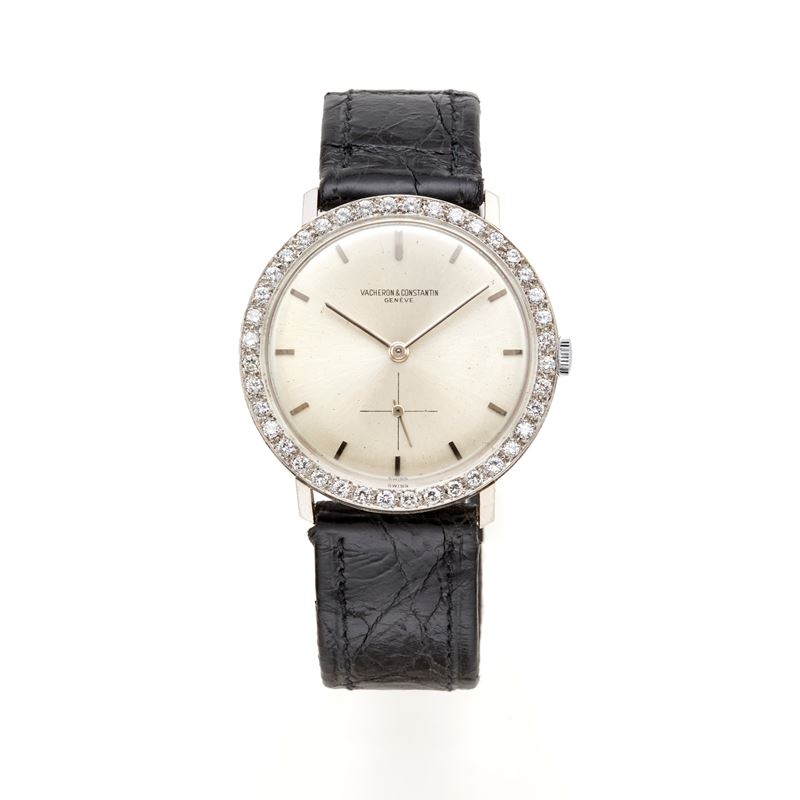 Vacheron Constantin - Genève ultrapiatto in oro bianco 18 Kt con lunetta in diamanti