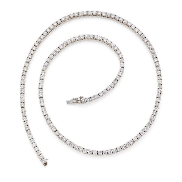 Cartier gold and diamond necklace