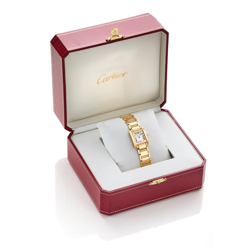 Cartier, Tank Francaise referenza 2385, Orologio in oro giallo 18 Kt