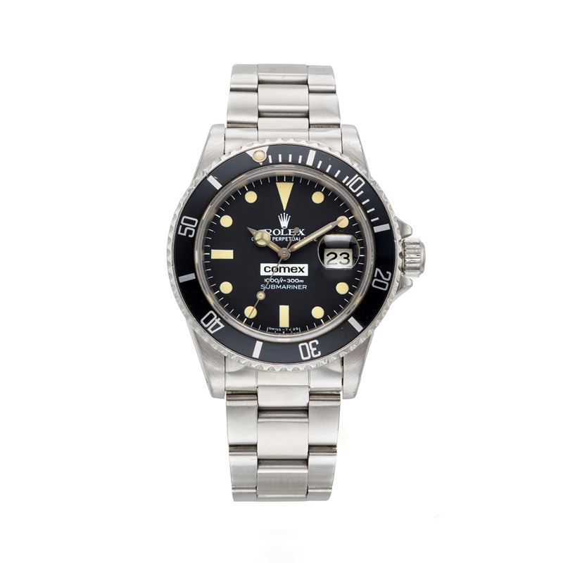 Rolex - Comex Submariner Date, ref. 16800, anni '80, acciaio con bracciale Oyster