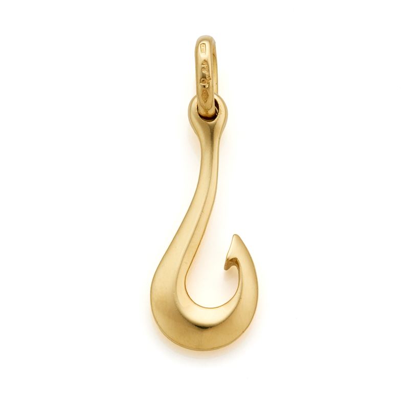 Pomellato, Pendente ad amo in oro giallo 18 Kt