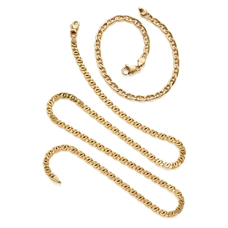 Bracciale e collana in oro