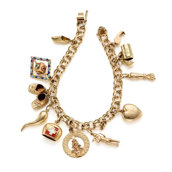 Bracciale con charms in oro