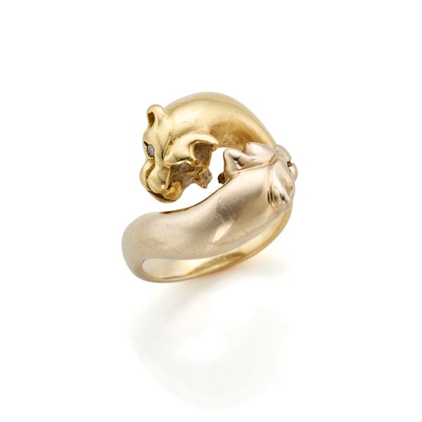 Anello contrariè in oro