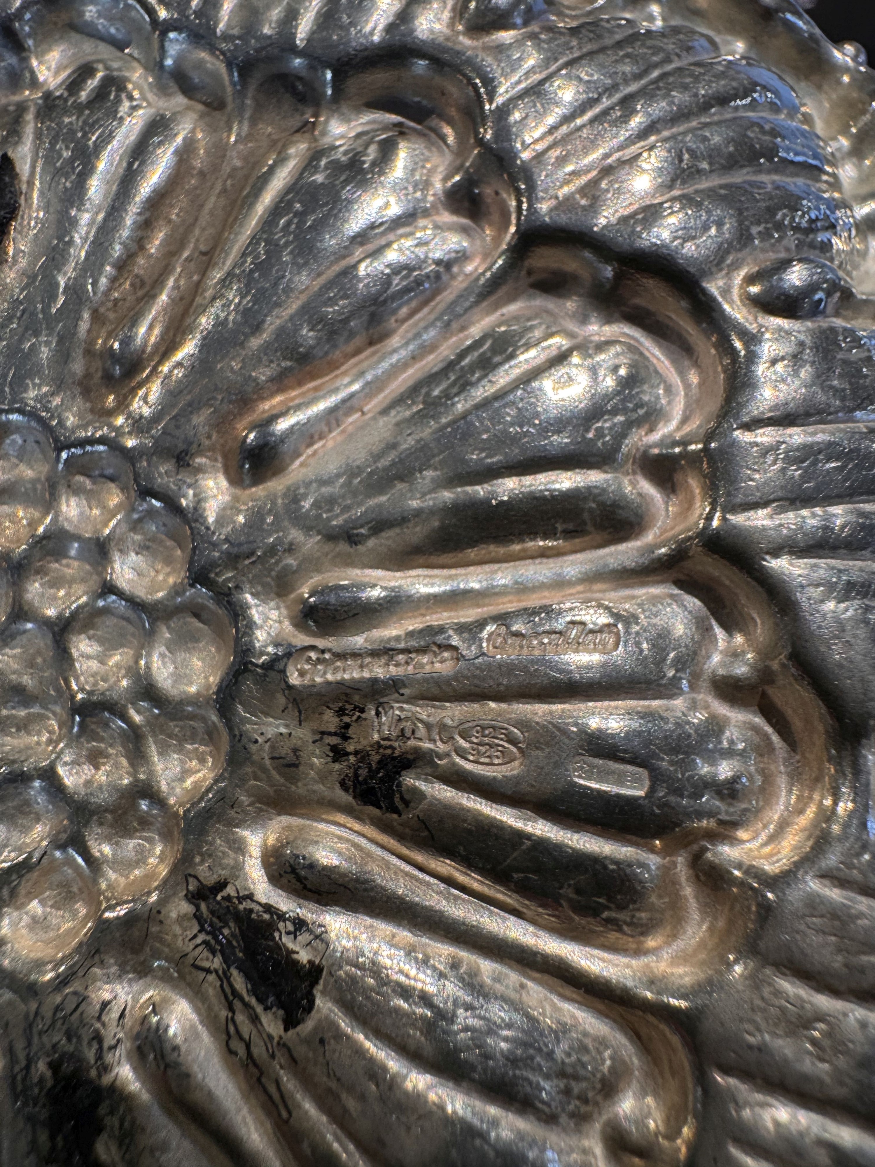 Quattro coppette in argento firmate Buccellati