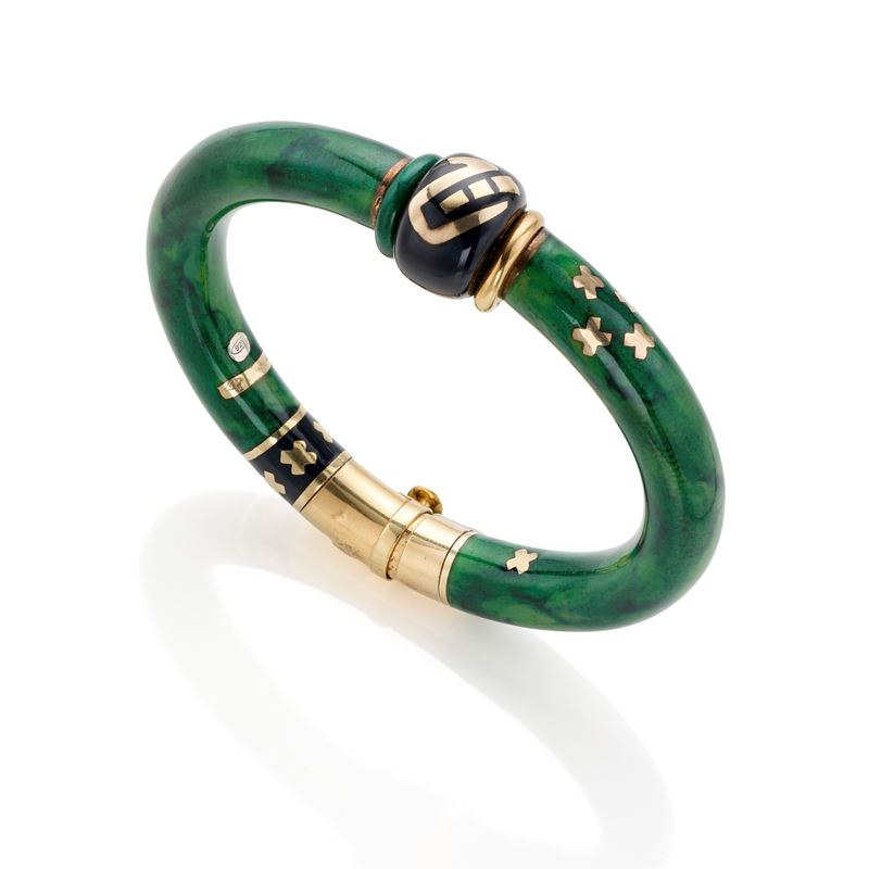 Bracciale Novelle Bague in oro, argento e smalti