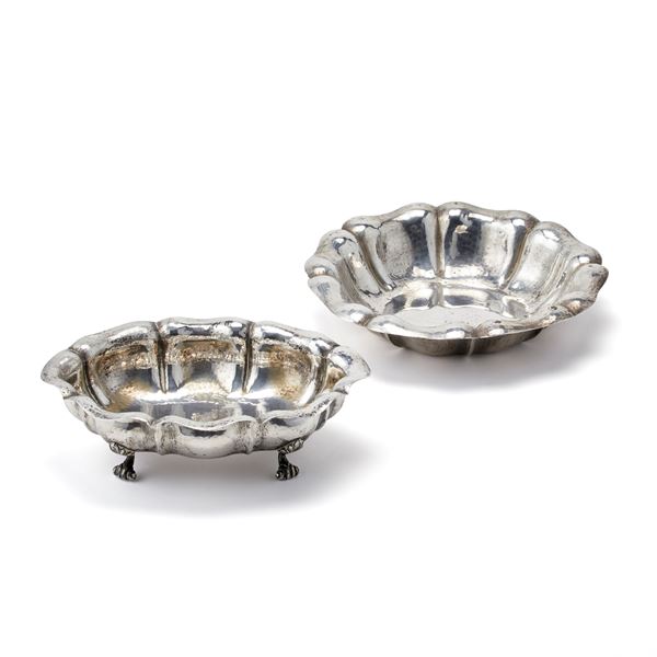 Two silver centrepieces