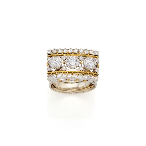 Anello Buccellati in oro con diamanti