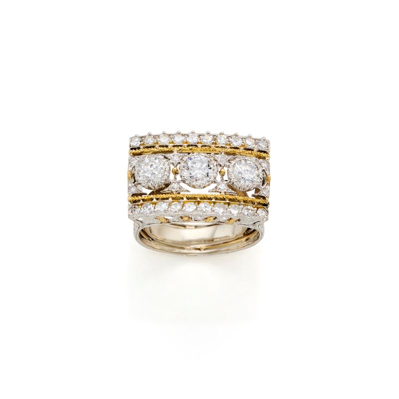 Anello Buccellati in oro con diamanti