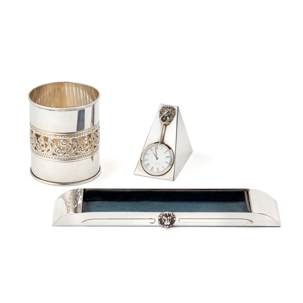 Silver desk set 