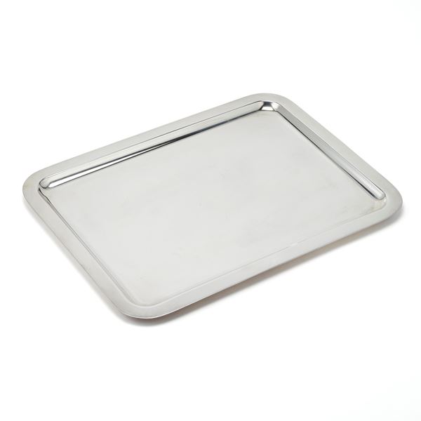 Silver-plated tray signed Christofle