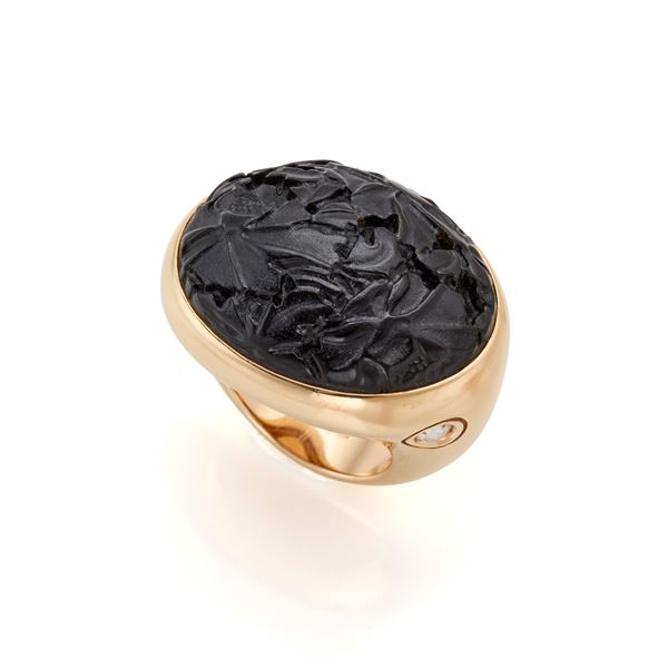 Anello Pomellato in oro con giaietto