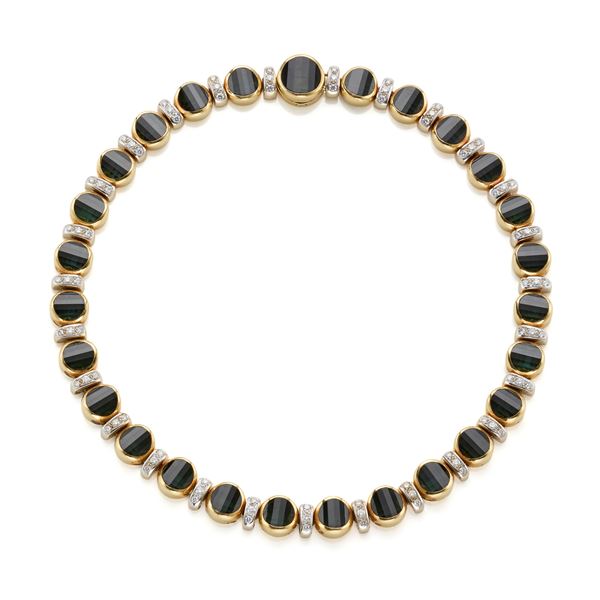 Collier Pomellato in oro con tormaline e diamanti