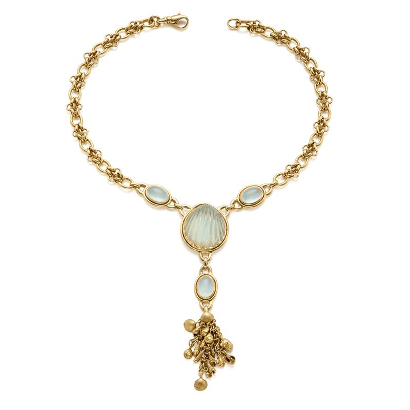 Collier in oro con quarzi